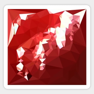 Coquelicot Red Abstract Low Polygon Background Sticker